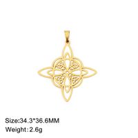 Simple Style Witch Knot Solid Color Stainless Steel Plating Hollow Out Charms sku image 2