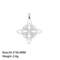 Simple Style Witch Knot Solid Color Stainless Steel Plating Hollow Out Charms sku image 1