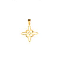 One Piece Dropshipping Titanium Steel Cut 18k Real Gold Plating Non-fading Witch Knot Hollow Shape Stainless Steel Pendant main image 3