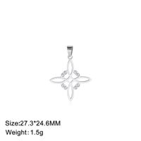 One Piece Dropshipping Titanium Steel Cut 18k Real Gold Plating Non-fading Witch Knot Hollow Shape Stainless Steel Pendant sku image 1