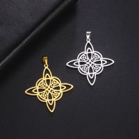 Simple Style Witch Knot Solid Color Stainless Steel Plating Hollow Out Charms main image 1