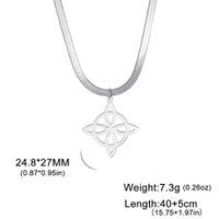 Foreign Trade Export Hot Sale Simple Titanium Steel Cut Hollow Witch Knot Pendant Snake Bones Chain Combination Stainless Steel Necklace main image 2