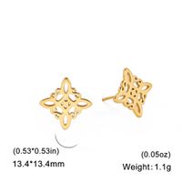1 Pair Vintage Style Witch Knot Solid Color Plating Stainless Steel Ear Studs sku image 2