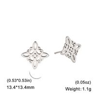 1 Pair Vintage Style Witch Knot Solid Color Plating Stainless Steel Ear Studs main image 3