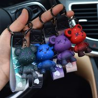 Cute Gradient Color Dragon Bear Resin Unisex Keychain main image 5