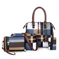 Women's Medium All Seasons Pu Leather Solid Color Vintage Style Square Zipper Bag Sets sku image 2