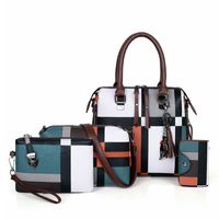 Women's Medium All Seasons Pu Leather Solid Color Vintage Style Square Zipper Bag Sets sku image 3