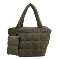Women's All Seasons Nylon Solid Color Streetwear Square Zipper Shoulder Bag Tote Bag sku image 5