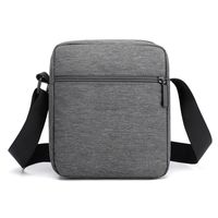 Men's Solid Color Canvas Zipper Shoulder Bag Crossbody Bag main image 5