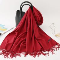 Women's Modern Style Solid Color Imitation Cashmere Scarf sku image 3