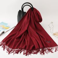 Women's Modern Style Solid Color Imitation Cashmere Scarf sku image 1