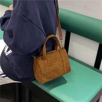 Women's Small Canvas Solid Color Basic Streetwear Cylindrical Zipper Shoulder Bag Handbag Crossbody Bag main image 5