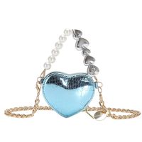 Women's Mini All Seasons Pu Leather Solid Color Vintage Style Heart-shaped Zipper Handbag sku image 3
