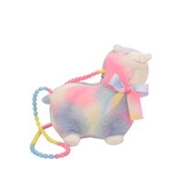 Femmes Petit Toutes Les Saisons Peluche Animal Mignon Carré Fermeture Éclair Sac D'épaule sku image 1