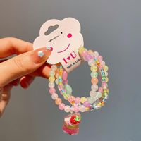 Cartoon Style Cute Bear Heart Shape Pineapple Plastic Wholesale Bracelets sku image 8