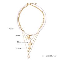 Casual Vacation Coconut Tree Starfish Shell Alloy Soft Clay Heishi Plating Women's Layered Necklaces main image 5