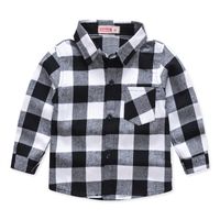Spring And Autumn New Children's Clothing Wholesale European And American Boys' Plaid Shirt Brushed Children Children's Shirt main image 4