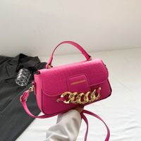 Women's All Seasons Pu Leather Solid Color Streetwear Chain Square Magnetic Buckle Handbag sku image 3