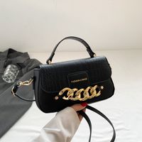 Women's All Seasons Pu Leather Solid Color Streetwear Chain Square Magnetic Buckle Handbag sku image 1