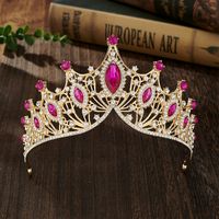 Elegant Lady Crown Alloy Plating Inlay Artificial Gemstones Crown main image 5