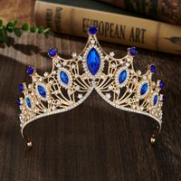 Elegant Lady Crown Alloy Plating Inlay Artificial Gemstones Crown main image 4