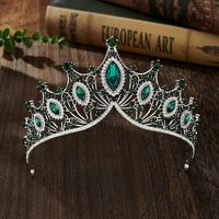 Elegant Lady Crown Alloy Plating Inlay Artificial Gemstones Crown main image 2