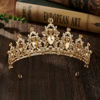 Glam Luxurious Lady Crown Alloy Plating Inlay Zircon Crown sku image 23