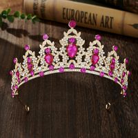 Glam Luxurious Lady Crown Alloy Plating Inlay Zircon Crown sku image 10