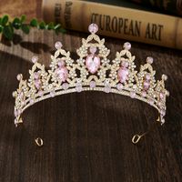 Glam Luxurious Lady Crown Alloy Plating Inlay Zircon Crown sku image 8