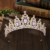 Glam Luxurious Lady Crown Alloy Plating Inlay Zircon Crown sku image 11