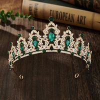 Glam Luxurious Lady Crown Alloy Plating Inlay Zircon Crown sku image 13