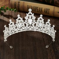 Glamour Luxueux Dame Couronne Alliage Placage Incruster Zircon Couronne sku image 9