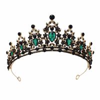 Glamour Luxueux Dame Couronne Alliage Placage Incruster Zircon Couronne main image 3