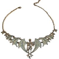 Exaggerated Punk Wings Skull Rhinestones Alloy Wholesale Bracelets Earrings Necklace main image 5