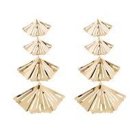 1 Piece Elegant Luxurious Sector Plating Metal Alloy Gold Plated Silver Plated Drop Earrings main image 3