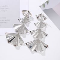 1 Piece Elegant Luxurious Sector Plating Metal Alloy Gold Plated Silver Plated Drop Earrings main image 4