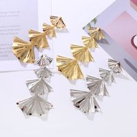 1 Piece Elegant Luxurious Sector Plating Metal Alloy Gold Plated Silver Plated Drop Earrings main image 1