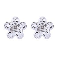 Wholesale Jewelry Elegant Flower Petal Alloy Gold Plated Silver Plated Plating Ear Studs sku image 2