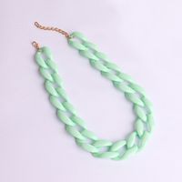 Exaggerated Solid Color Arylic Unisex Necklace main image 2