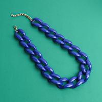 Exaggerated Solid Color Arylic Unisex Necklace sku image 3