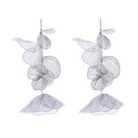 1 Pair Elegant Flower Petal Plating Alloy Gold Plated Silver Plated Drop Earrings sku image 2