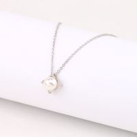 Sweet Round Sterling Silver Pearl Pendant Necklace In Bulk main image 3