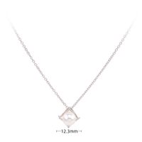 Sweet Round Sterling Silver Pearl Pendant Necklace In Bulk sku image 1