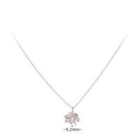 Simple Style Flower Sterling Silver Pearl Pendant Necklace In Bulk sku image 1