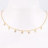 Simple Style Solid Color Sterling Silver 18k Gold Plated Zircon Necklace In Bulk main image 1