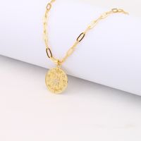 Retro Solid Color Sterling Silver 18k Gold Plated Zircon Pendant Necklace In Bulk main image 4