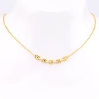Basic Solid Color Sterling Silver 18k Gold Plated Zircon Necklace In Bulk main image 4