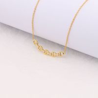 Basic Solid Color Sterling Silver 18k Gold Plated Zircon Necklace In Bulk main image 5