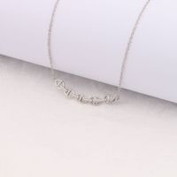 Basic Solid Color Sterling Silver 18k Gold Plated Zircon Necklace In Bulk main image 3
