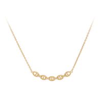 Basic Solid Color Sterling Silver 18k Gold Plated Zircon Necklace In Bulk main image 2
